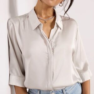 Evereve Elegant Satin Blouse